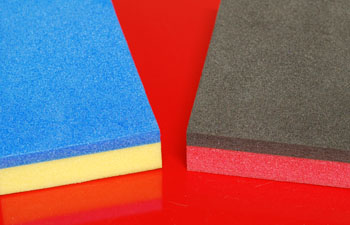 Blue and Yellow & Black and Red Tool Foam