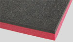 black and red tool foam