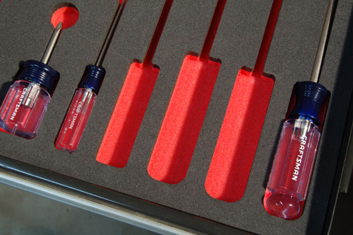 Foam Organizer for 24 Craftsman Screwdrivers