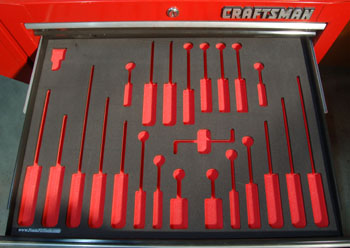 Foam Organizer for 24 Craftsman Screwdrivers
