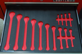 Foam Organizer for 14 Craftsman Inch Wrenches