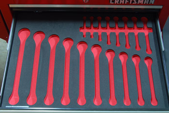 Foam Organizer for 18 Craftsman Metric Wrenches