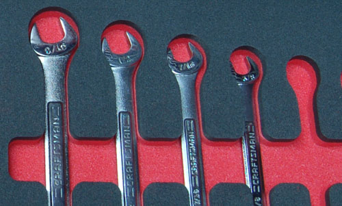 Foam Organizer for 12 Craftsman Inch Wrenches