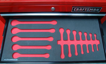 Foam Organizer for 12 Craftsman Inch Wrenches
