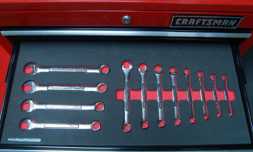 Foam Organizer for 12 Craftsman Metric Wrenches