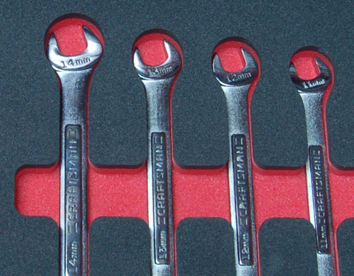 Foam Organizer for 12 Craftsman Metric Wrenches