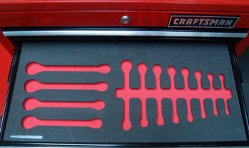 Foam Organizer for 12 Craftsman Metric Wrenches