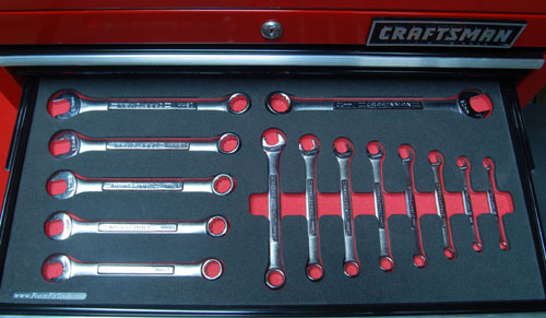 Foam Organizer for 14 Craftsman Metric Wrenches