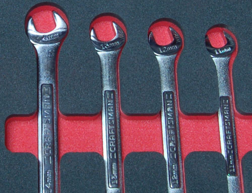 Foam Organizer for 14 Craftsman Metric Wrenches