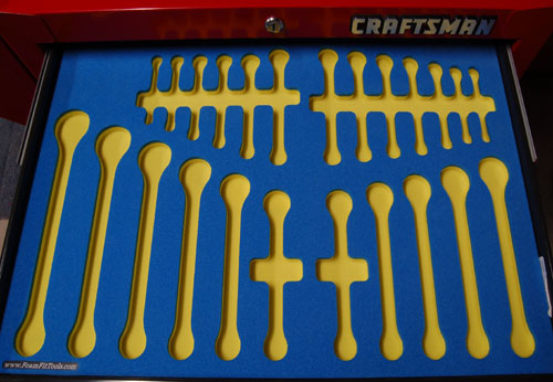 Foam Organizer for 24 Craftsman Wrenches