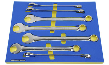 Foam Organizer for 7 Husky Large Full-Polish Combination Wrenches
