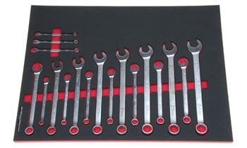 Foam Organizer for 18 Wright Metric Combination Wrench Set #1
