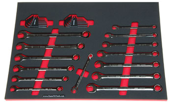 Foam Organizer for 14 Craftsman Gunmetal Combination Wrenches with 16 Hex Keys