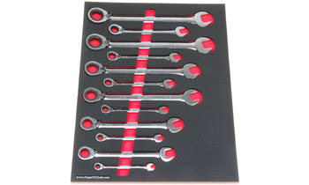 Foam Organizer for 12 Husky Inch Reversible Ratcheting Combination Wrenches