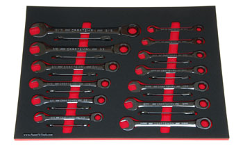 Foam Tool Organizer for 23 Craftsman Non-Reversible Ratcheting Wrenches, Fits Version 2