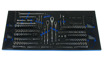 Foam Organizer for 229 Husky Sockets with 5 Ratchets and 125 Additional Tools