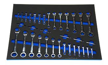 Foam Organizer for 34 Husky Ratcheting and Ignition Wrenches