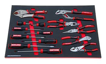 Foam Organizer for 6 Craftsman Pliers and 8 Soft-Handle Screwdrivers
