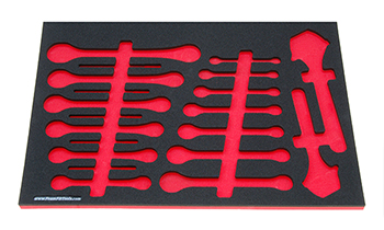 Foam Organizer for 18 Craftsman Inch Wrenches with 2 Adjustable Wrenches