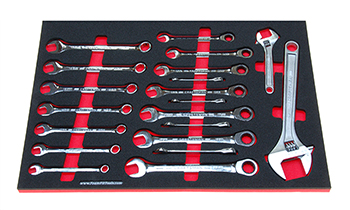 Foam Organizer for 18 Craftsman Metric Wrenches with 2 Adjustable Wrenches