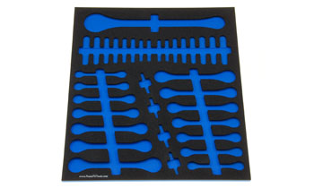 Foam Organizer for 14 Husky Non-Reversible Ratcheting Wrenches with 21 Additional Wrenches