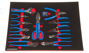 Foam Organizer for 9 Channellock Pliers with Snips and 2 Klein Wire Strippers