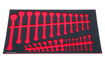 Foam Organizer for 27 Tekton Inch Combination and Stubby Wrenches, Fits Version 2