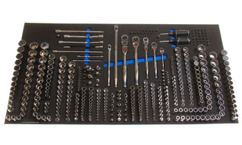 Foam Organizer for 333 Husky Sockets with 5 Ratchets, 23 Accessories, and 72 Driver Bits