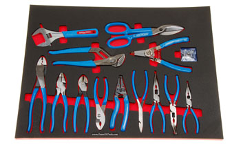 Foam Organizer for 13 Channellock Pliers Including Tongue and Groove 430X