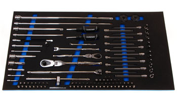 Foam Organizer for 22 Husky Drive Tools with 15 Long Hex Bit Sockets and 73 Additional Pieces