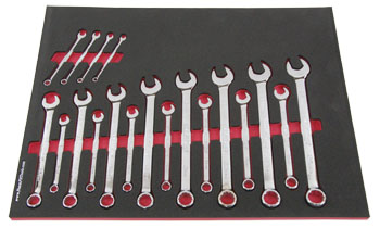 Foam Tool Organizer for 19 Wright Metric Combination Wrench Set #1