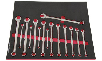 Foam Tool Organizer for 15 Snap-on Metric Combination Wrenches