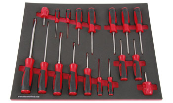 Foam Tool Organizer for 18 Snap-on Screwdrivers, Fits Instinct Style