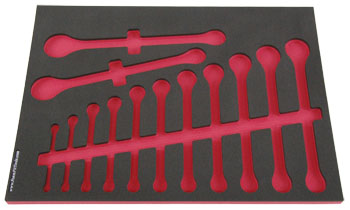 Foam Organizer for 13 Craftsman Inch Full-Polish Combination Wrenches, Fits non-USA Wrenches