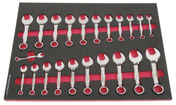 Foam Organizer for 22 Craftsman Full-Polish Stubby Wrenches, Fits non-USA Wrenches