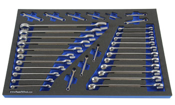 Foam Organizer for 32 Craftsman Inch and Metric Combination Wrenches