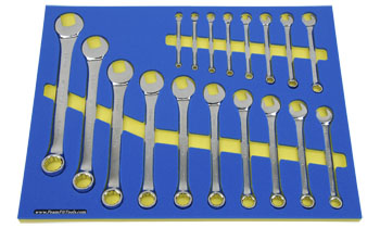 Foam Tool Organizer for 18 Husky Metric Full-Polish Combination Wrenches