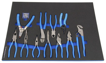 Foam Tool Organizer for 11 Channellock Pliers Including E326 Long Nose