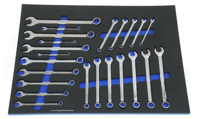 Foam Organizer for 23 Wright Combination Wrenches