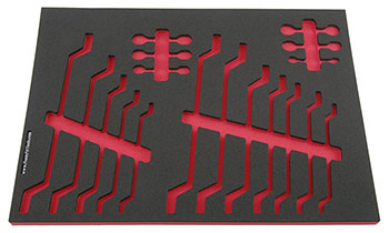 Foam Organizer for 12 Craftsman Deep Offset Box Wrenches and 6 Open End Ignition Wrenches
