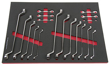 Foam Tool Organizer for 12 Craftsman Deep Offset Box Wrenches with 6 Open End Ignition Wrenches
