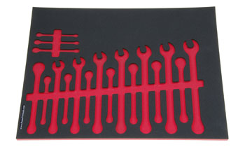 Foam Organizer for 18 Wright Metric Combination Wrenches