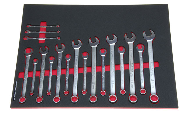 Foam Organizer for 18 Wright Metric Combination Wrenches