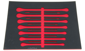 Foam Organizer for Gearbox double box-end ratcheting wrenches.