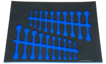 Foam Organizer for 20 GearWrench Non-Reversible Ratcheting Wrenches