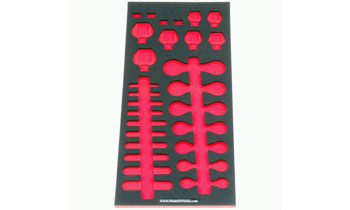 Foam Organizer for 28 Husky Inch Crowfoot, Stubby Ratcheting and Midget Combination Wrenches