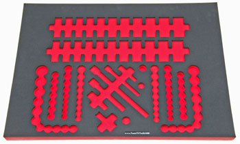 Foam organizer for 94 Husky impact sockets and 9 drive tools