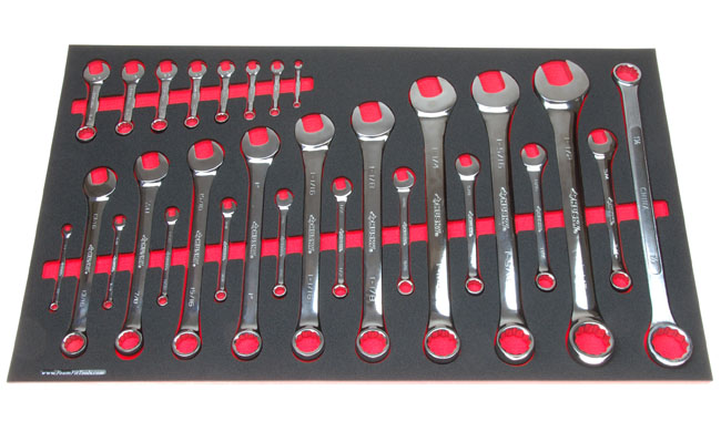 Foam Organizer for 27 Husky combination wrenches