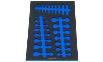 Foam Organizer for 25 Husky stubby, stubby ratcheting, and midget combination wrenches