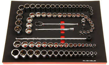 Foam Organizer for 78 Tekton 1/2-drive Sockets with 1 Ratchet and 5 Drive Tools